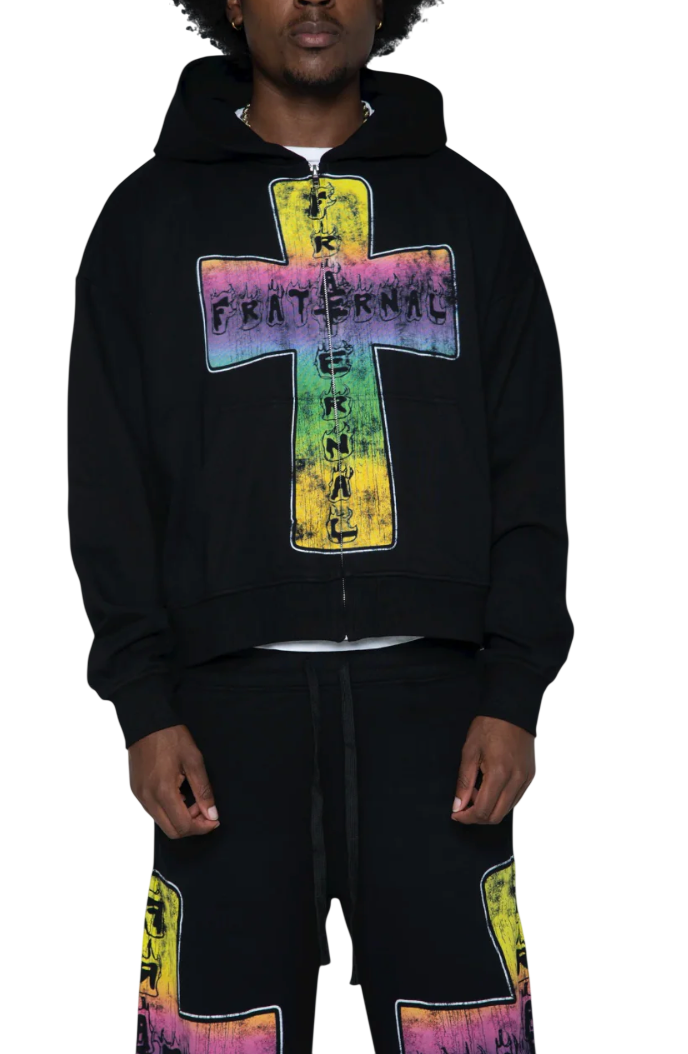 FRATERNAL BLACK BLAZE OF FAITH HOODIE SWEATSUIT