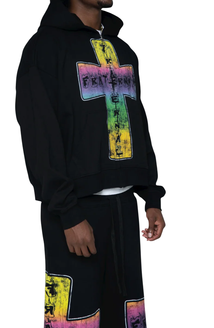 FRATERNAL BLACK BLAZE OF FAITH HOODIE SWEATSUIT