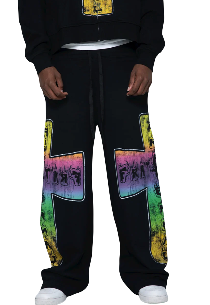FRATERNAL BLACK BLAZE OF FAITH PANTS