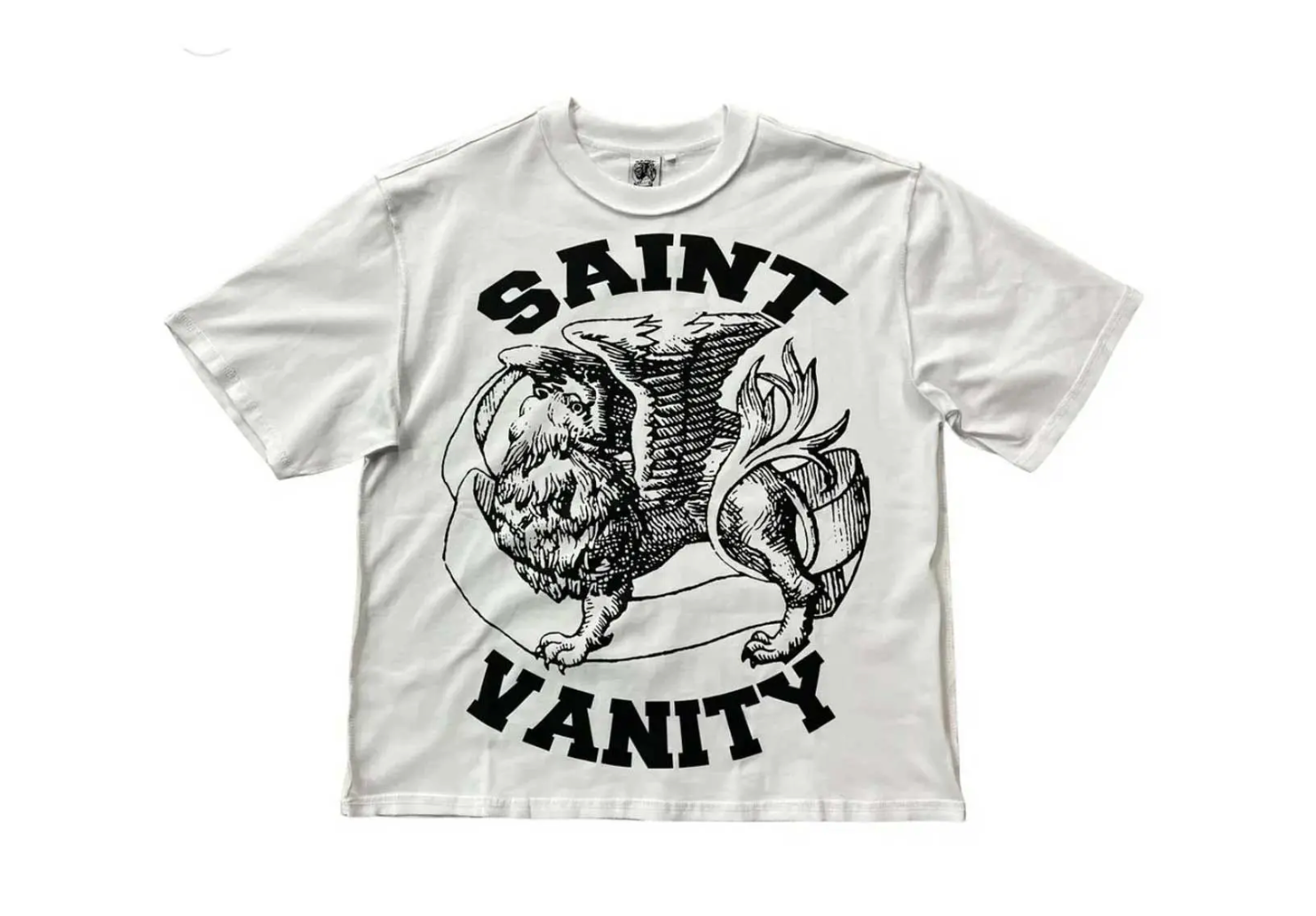 SAINT VANITY GRIFFIN TEE WHITE/BLACK