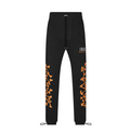 AMIRI STACKED BONE BLACK/ORANGE SWEATPANTS