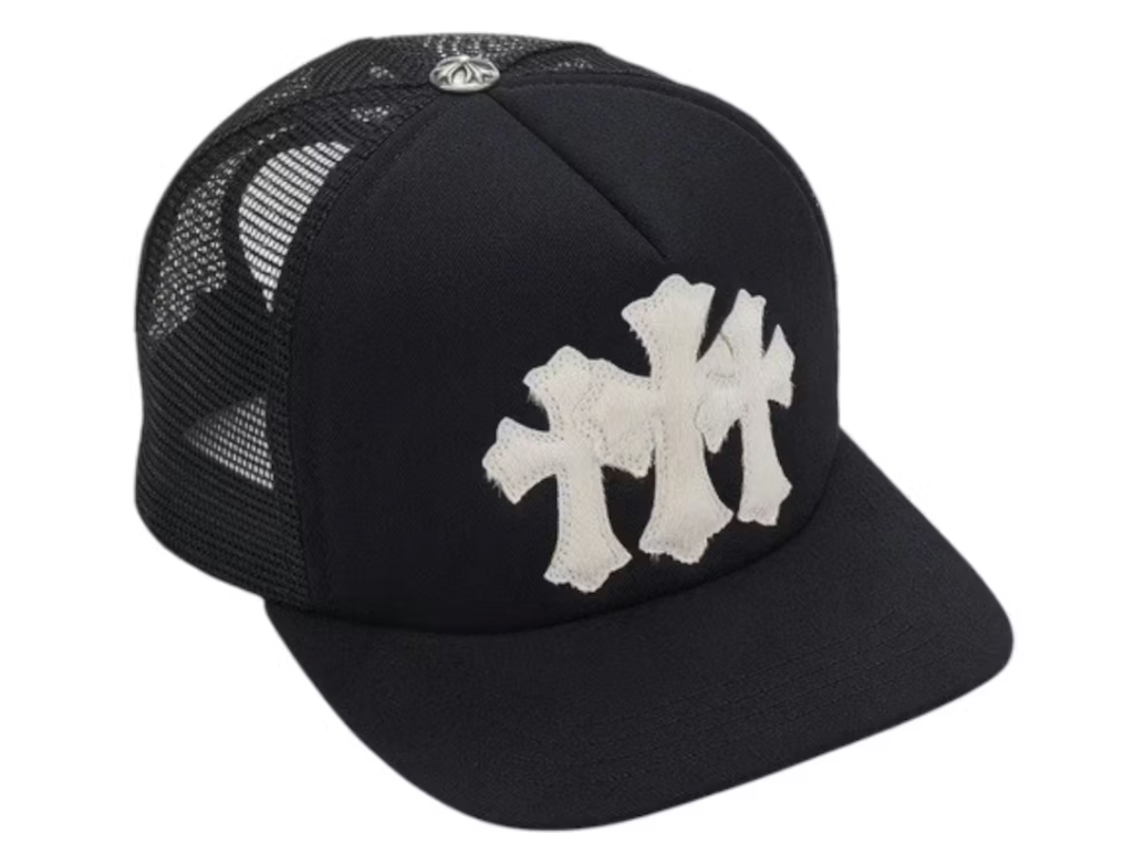 CHROME HEARTS WHITE CEMETARY CROSS CH TRUCKER HAT