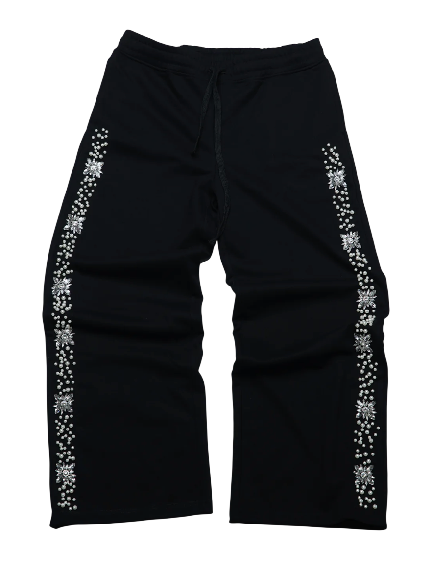 FRATERNAL PEARL BLACK SWEATPANTS