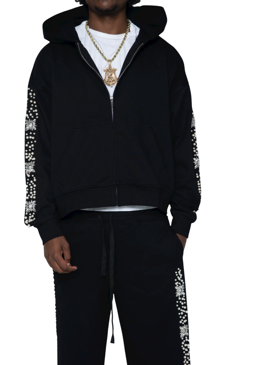 FRATERNAL PEARL BLACK HOODIE
