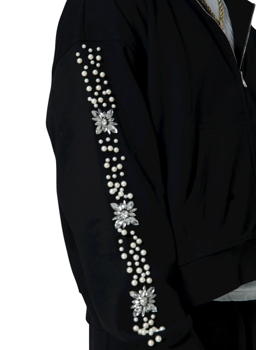 FRATERNAL PEARL BLACK HOODIE