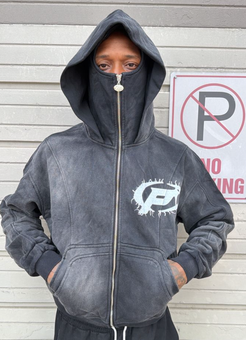 PRESTIGE SKI MASK HOODIE GREY