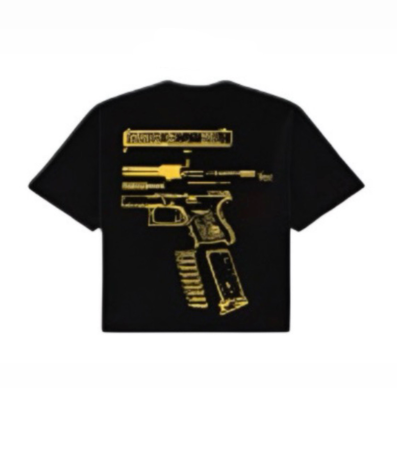 IN GLOCK WE TRUST BLACK / YELLOW TEE