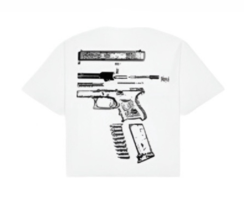 IN GLOCK WE TRUST WHITE / BLACK TEE