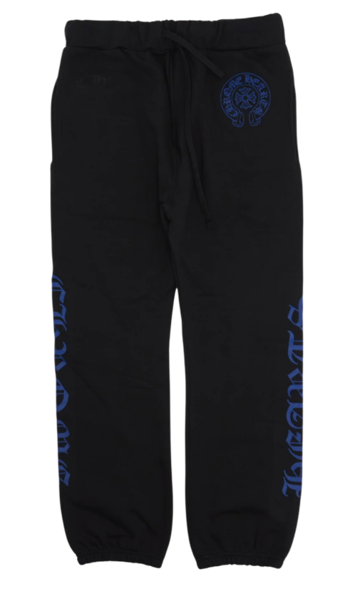 CHROME HEARTS HORSE SHOE LOGO SWEATPANTS BLACK/BLUE