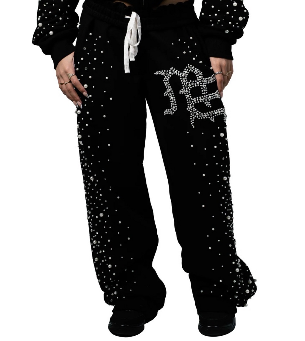 MIXED EMOTION PEARL BLACK SWEATPANTS