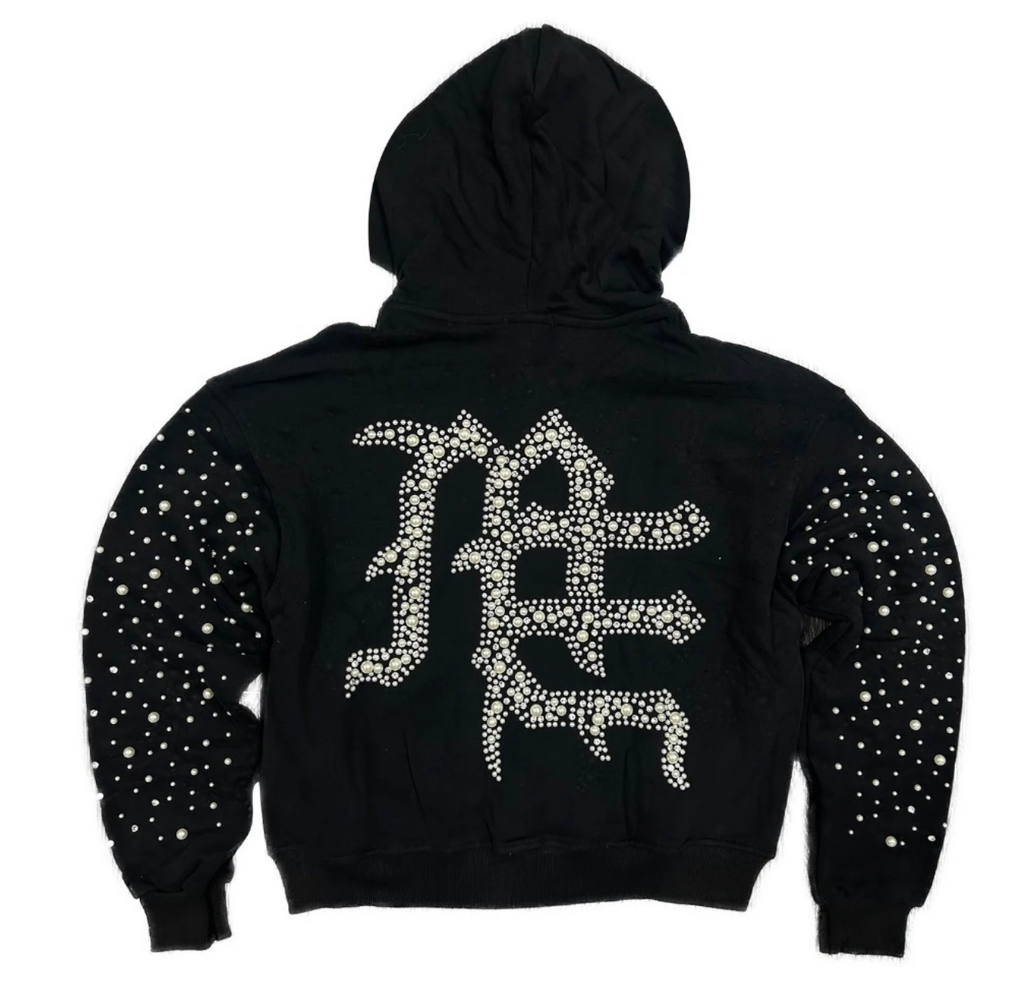 MIXED EMOTION PEARL BLACK HOODIE