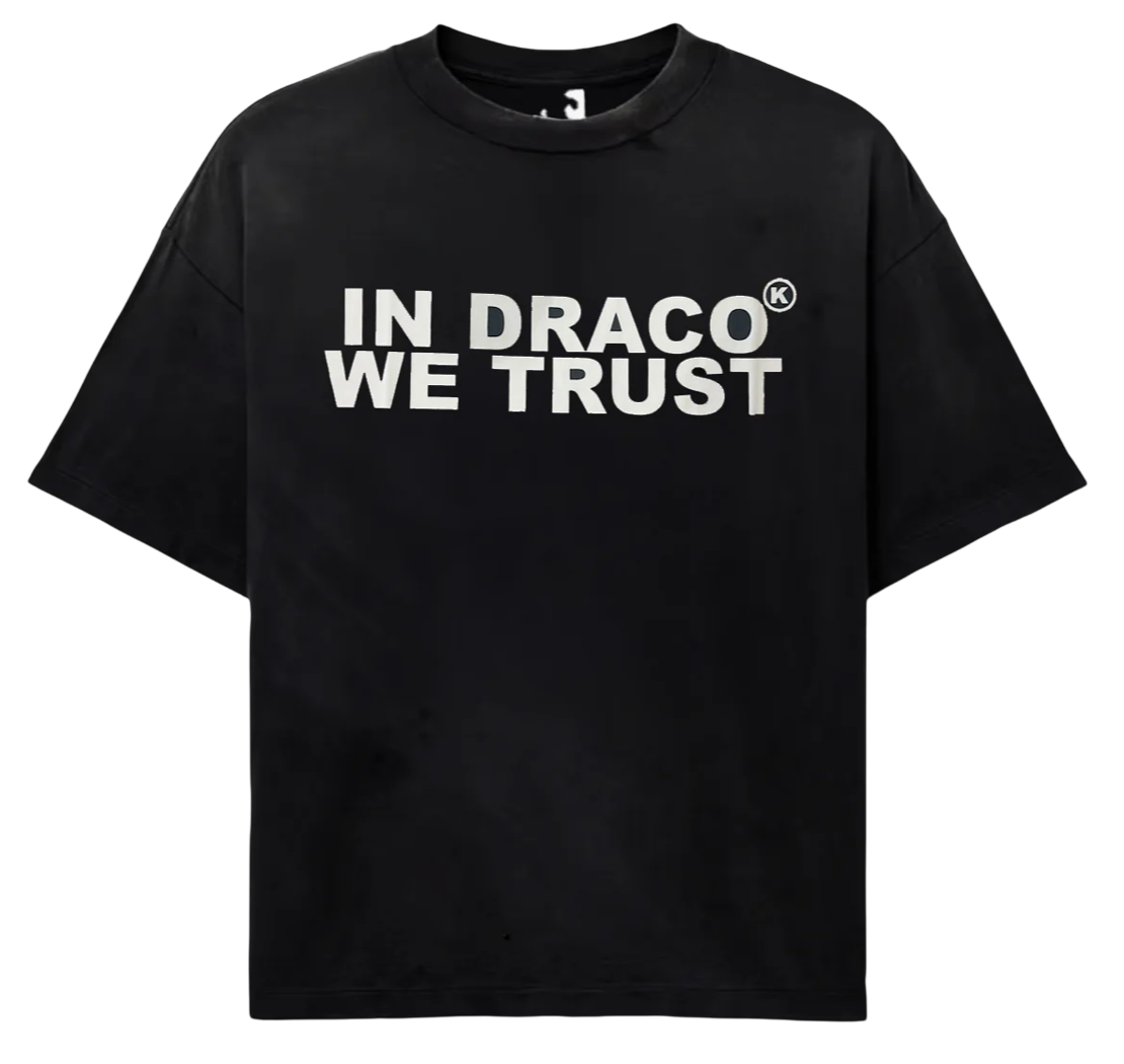 IN DRACO WE TRUST BLACK / WHITE TEE