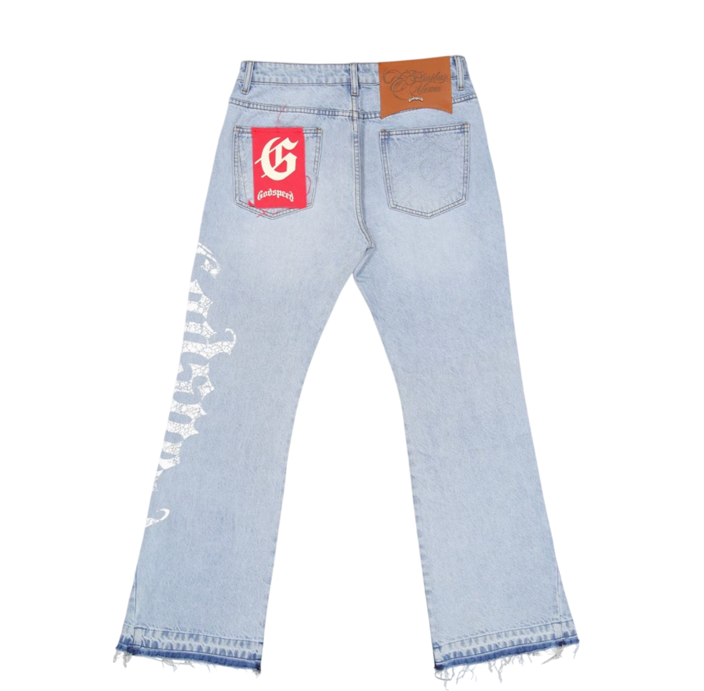 GODSPEED FLARED DENIM BLUE JEANS