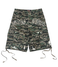 BOTTEGA DESIRES CAMO CARGO SHORTS