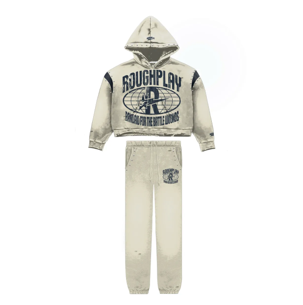 ROUGHPLAY SWEATSUIT (TAN/NVY)