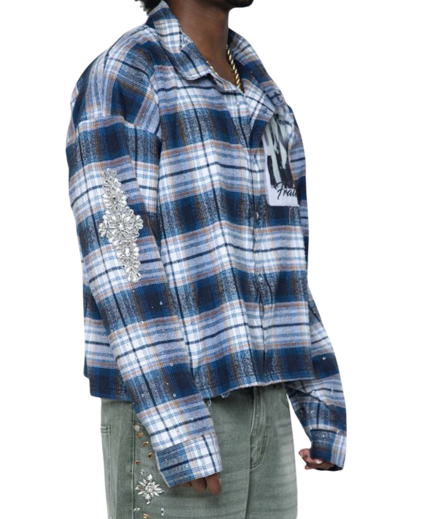 FRATERNAL BLUE DAPPER DON FLANNEL