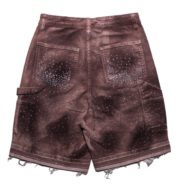 PAPER MONEY CRYSTALIZED RUST SHORTS
