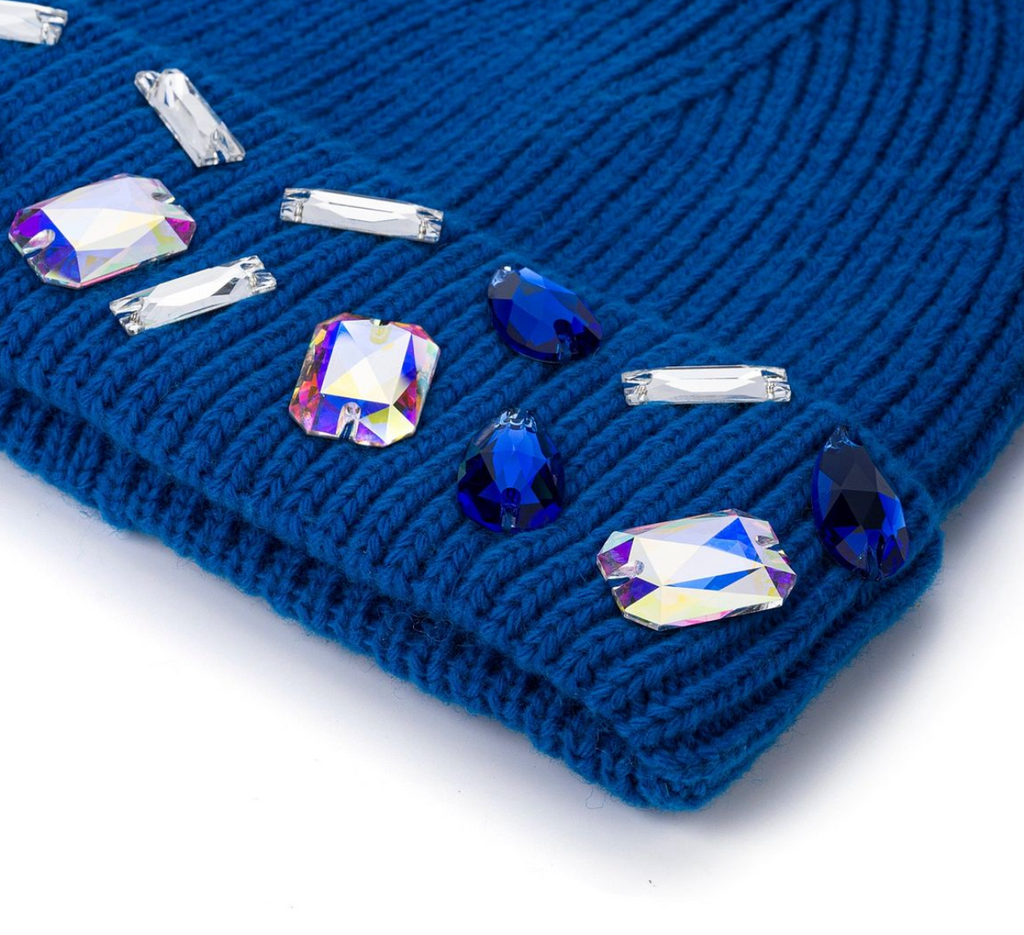 LOUIS CROWN BLUE MOSAIC BEANIE