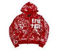 MIXED EMOTION RED GAFFITI HOODIE