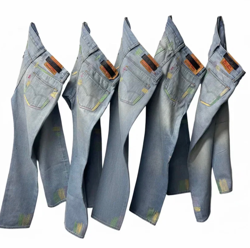 ROOT OF EVIL PASTEL STICHED DENIM
