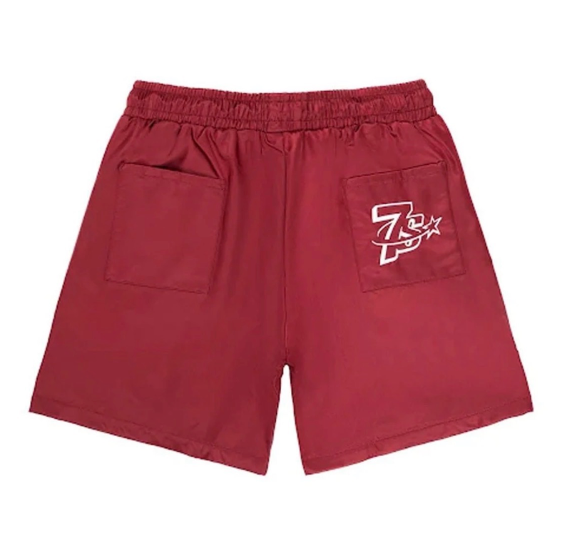 TRIPLE SEVENS NYLON RED SHORTS