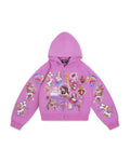 RIGHTEOUS RISEN KING ZIP UP HOODIE PURPLE