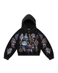 RIGHTEOUS RISEN KING ZIP UP HOODIE BLACK