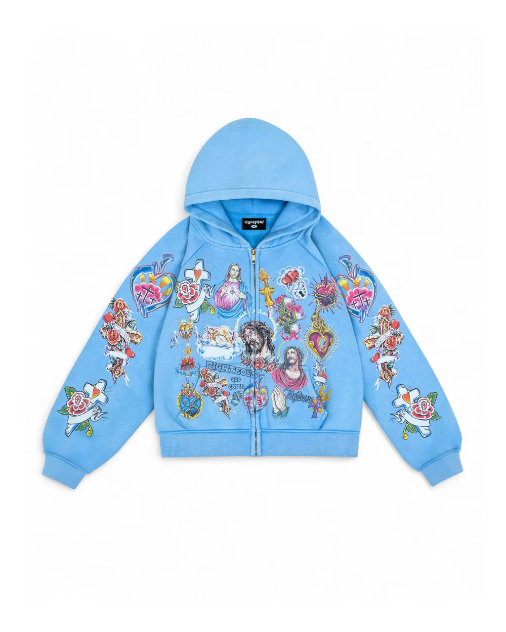 RIGHTEOUS RISEN KING ZIP UP BLACK BLUE